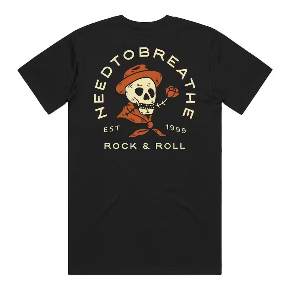 Needtobebreathe Rock N Roll Skull Tee Needtobreathe Unisex Shirt